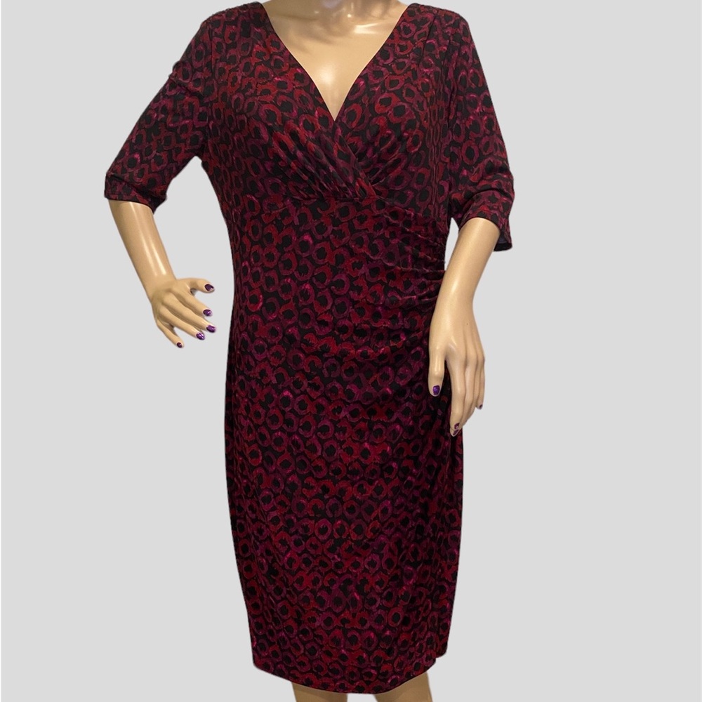 Lauren Ralph Lauren Elbow Sleeve Stretch Dress NWT